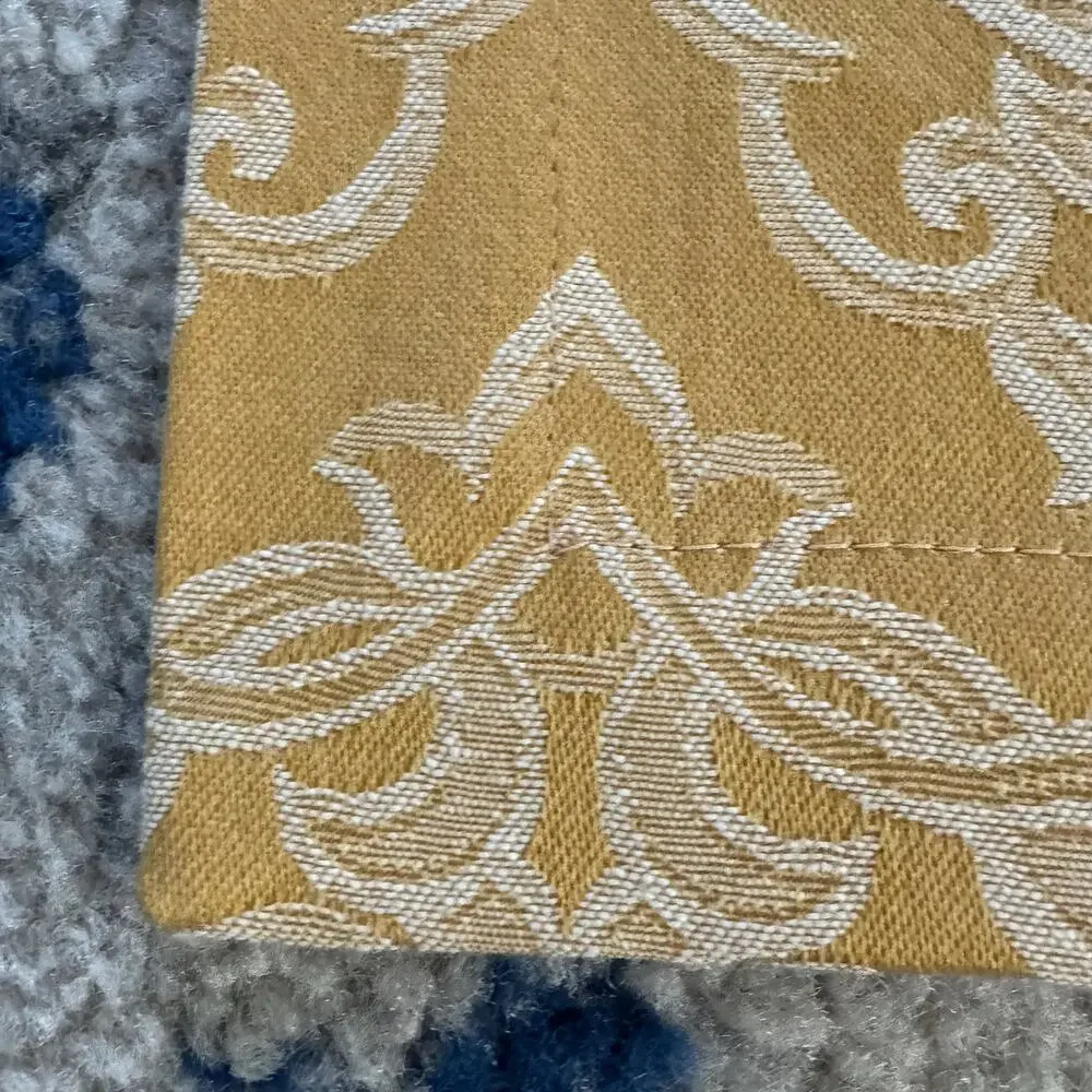 Lenox Eternal Placemats Gold White Brocade Baroque Damask Lot of 8 13x19 Holiday